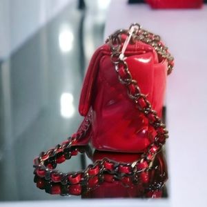 4 Stunning Hot Pink and Cream Diamond Quilted Lock Front Handbag Sets